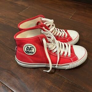 P.F. Flyers Red High-Top Sneakers